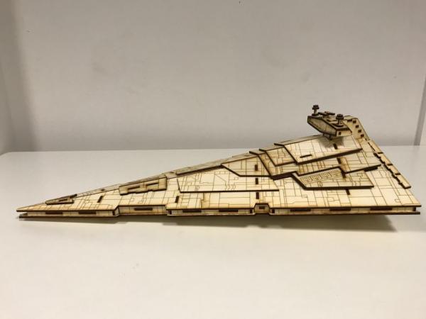 Star Wars 3D Modell - Sternenzerstoerer - Destroyer Bausatz Nahansicht